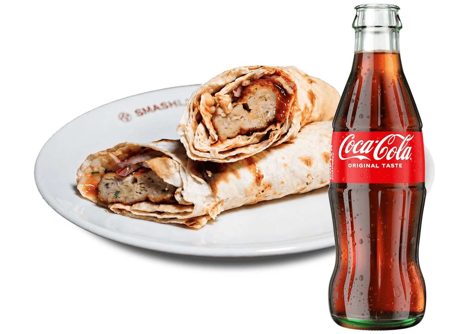 Куриный люля-кебаб в лаваше 270г + coca-cola 250мл Куриный люля-кебаб в лаваше 270г + coca-cola 250мл - shashlikyan.ua