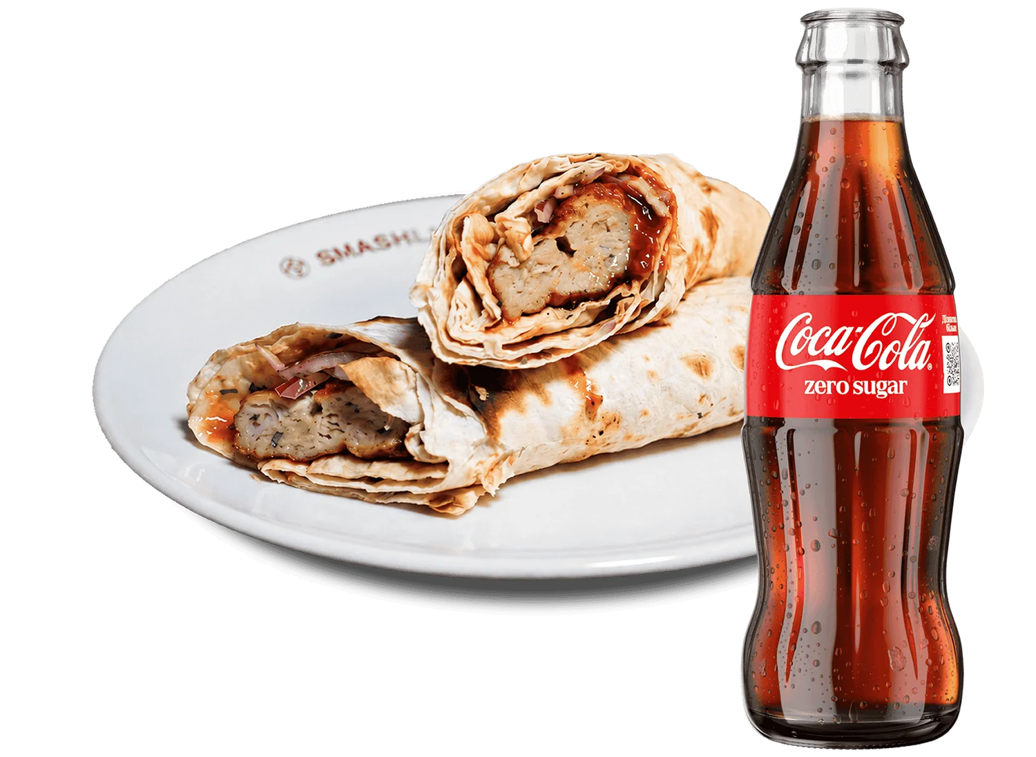 Куриный люля-кебаб в лаваше 270г + coca-cola zero 250мл Куриный люля-кебаб в лаваше 270г + coca-cola zero 250мл - shashlikyan.ua
