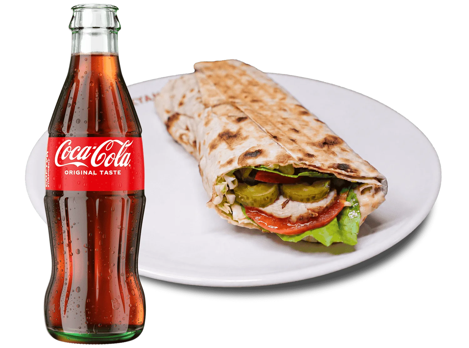 Шаурма сезам с телятиной в лаваше 320г + coca-cola 250мл Шаурма сезам с телятиной в лаваше 320г + coca-cola 250мл - shashlikyan.ua