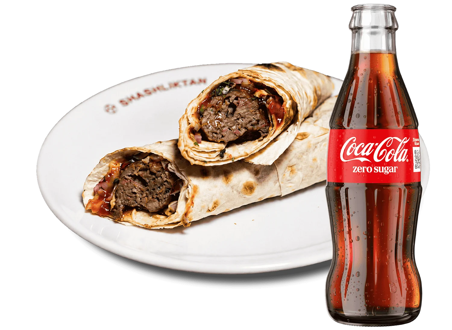 Люля-кебаб из телятины в лаваше 270г + coca-cola zero 250мл Люля-кебаб из телятины в лаваше 270г + coca-cola zero 250мл - shashlikyan.ua
