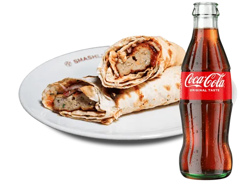 Куриный люля-кебаб в лаваше 270г + coca-cola 250мл - shashlikyan.ua