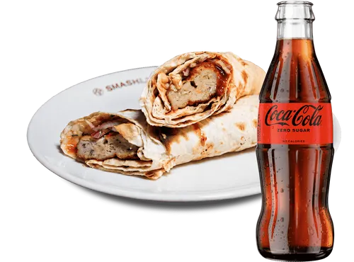 Куриный люля-кебаб в лаваше 270г + coca-cola zero 250мл - shashlikyan.ua