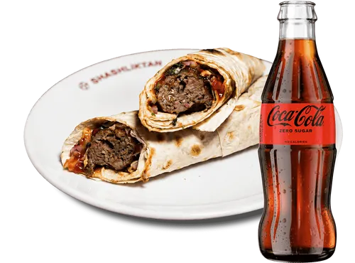 Люля-кебаб из телятины в лаваше 270г + coca-cola zero 250мл - shashlikyan.ua