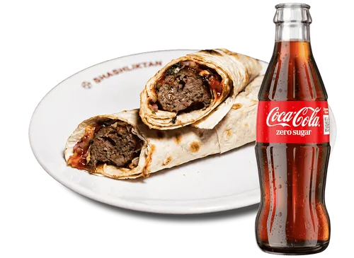 Люля-кебаб из телятины в лаваше 270г + coca-cola zero 250мл - shashlikyan.ua