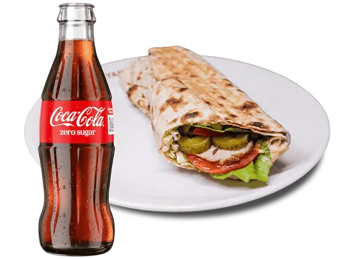 Шаурма сезам с курицей в лаваше 320г + coca-cola zero 250мл - shashlikyan.ua